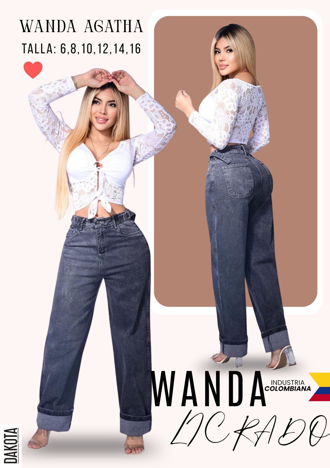 Jeans dama bota ancha