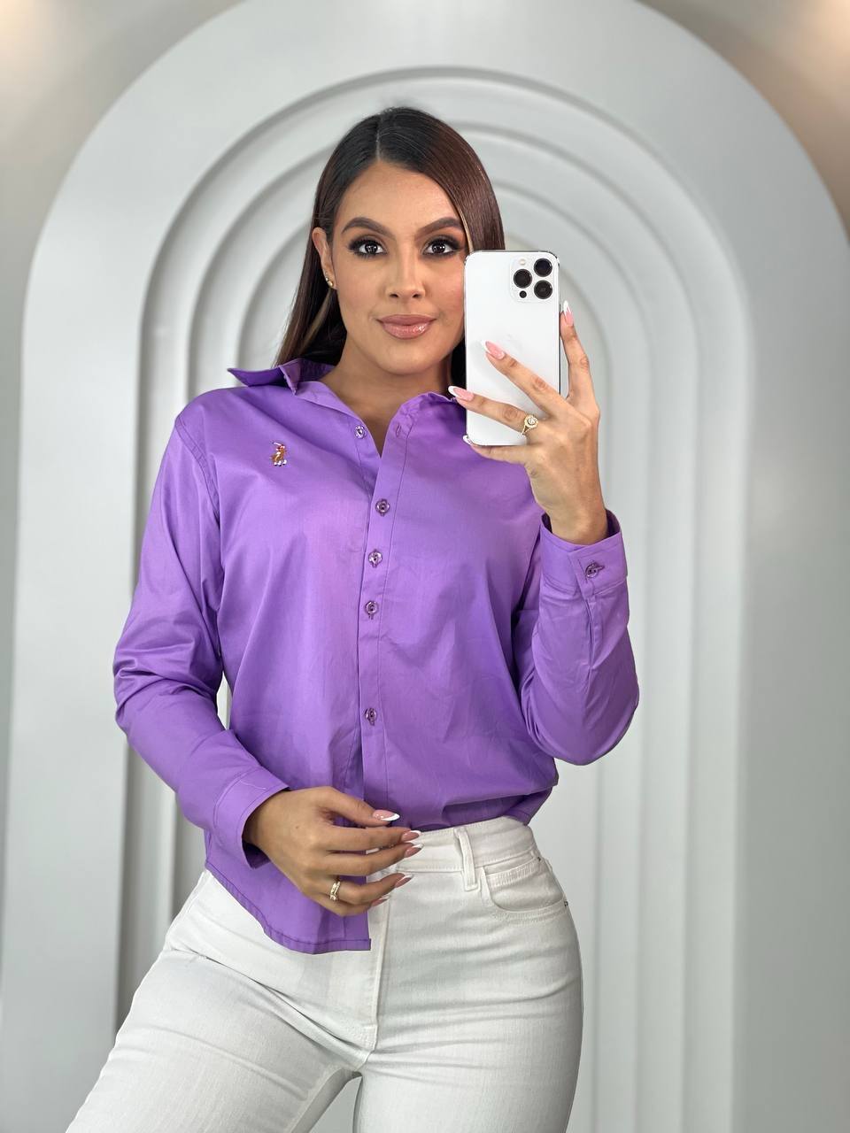 Camisa manga larga Dama Talla: S M L XL