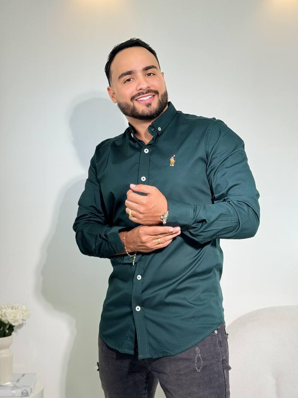 CAMISA CABALLERO MANGA LARGA